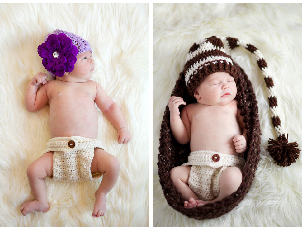 Modern newborn photography shot with available light on location.