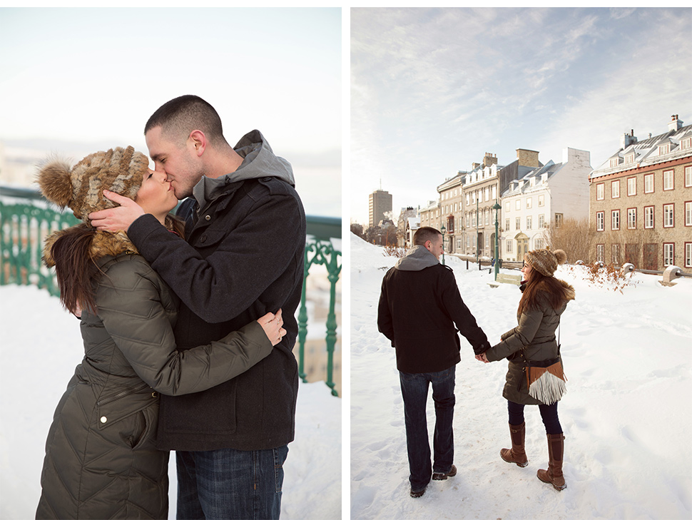 Romantic winter day in Quebec City.